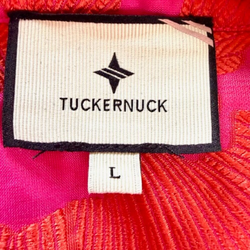 NWT Tuckernuck Red Pink Fil Coupe Palmerston Dress Size Large - Picture 4 of 6